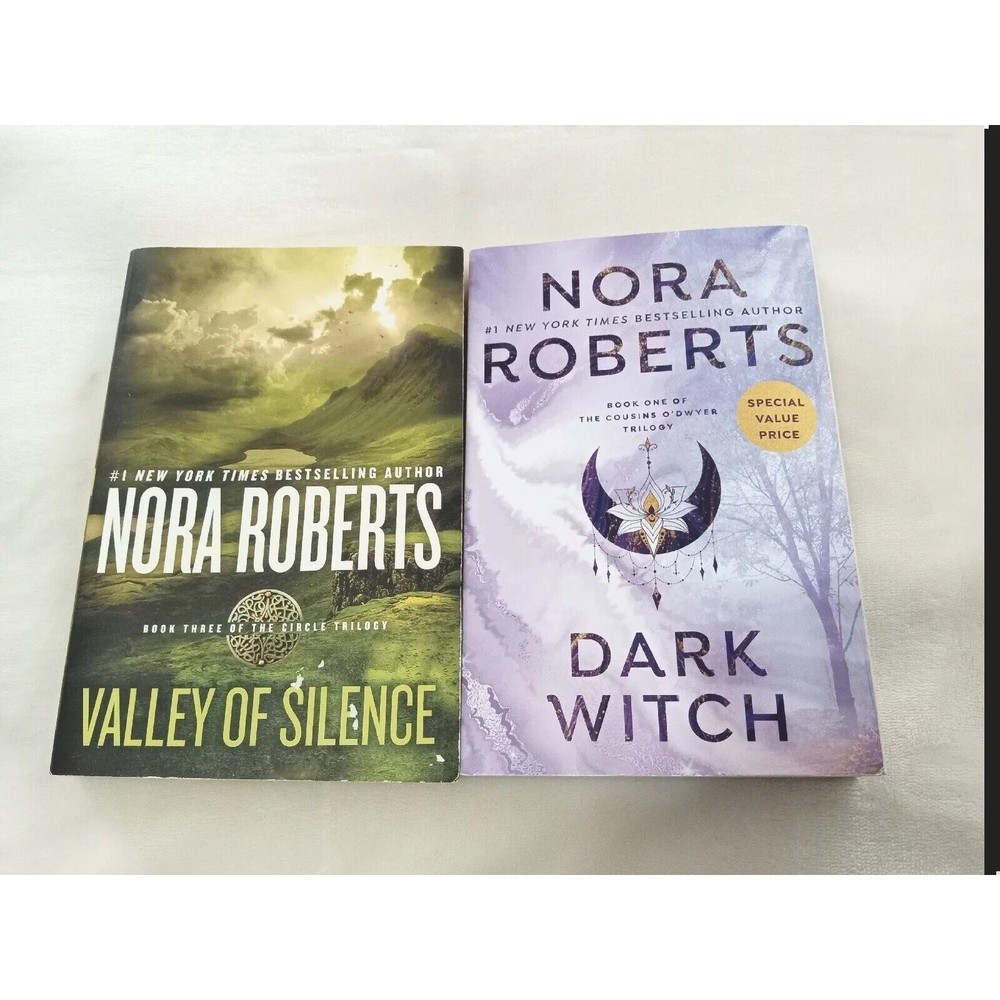Nora Roberts Lot Of 2 Paperback Books Valley Of Silence and Dark Witch